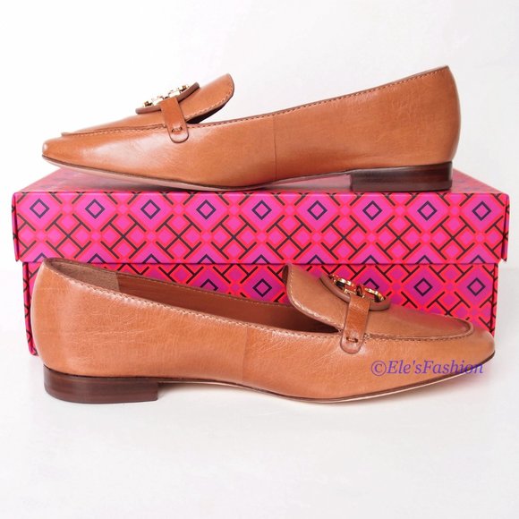 NIB Tory Burch Metal Miller 15mm Leather Loafer TAN US 7 7.5 8 8.5 9 AUTHENTIC - Picture 8 of 16
